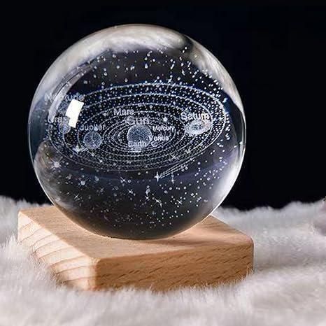 Tanusa 3D Galaxy Crystal Night Lamp – Elegant Home & Bedroom Decor