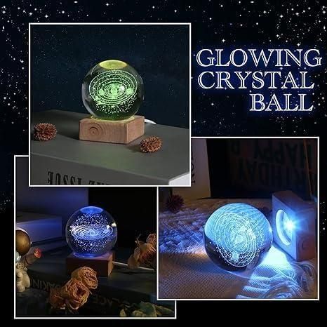 Tanusa 3D Galaxy Crystal Night Lamp – Elegant Home & Bedroom Decor
