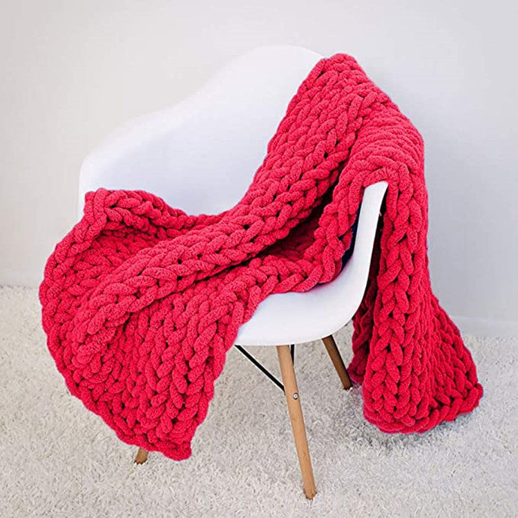 Chenille thick thread blanket handmade blanket