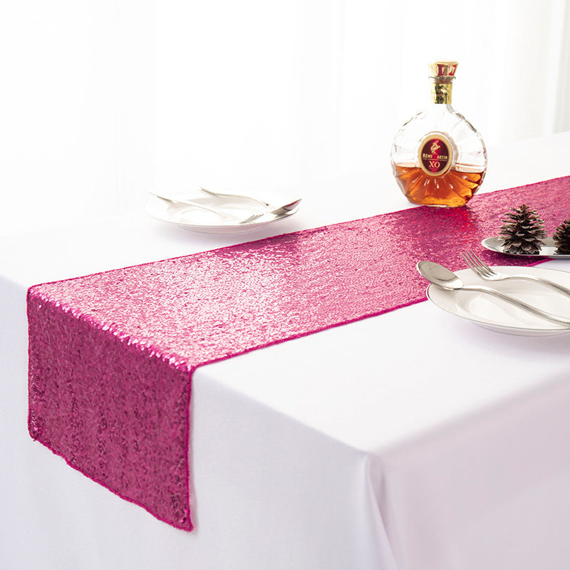 Gypsophila Embroidered Sequined Table Runner