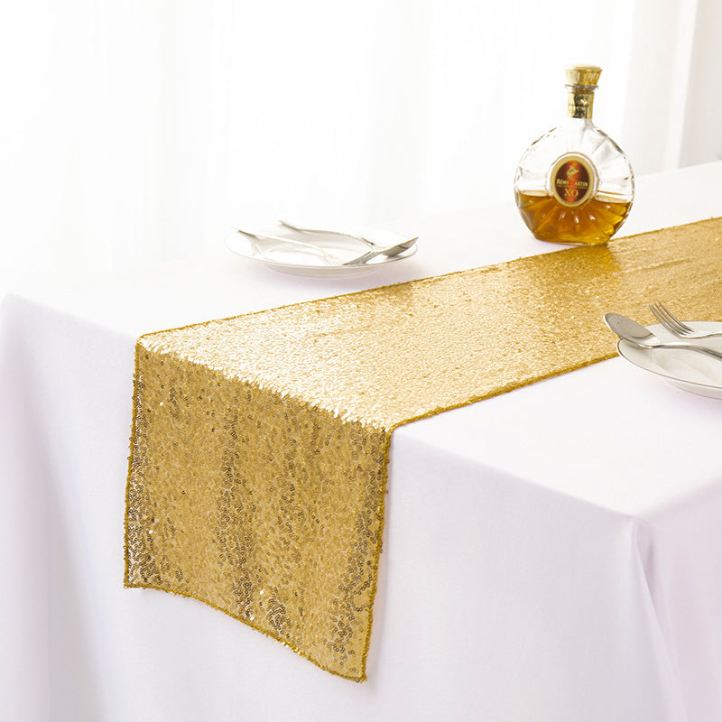 Gypsophila Embroidered Sequined Table Runner