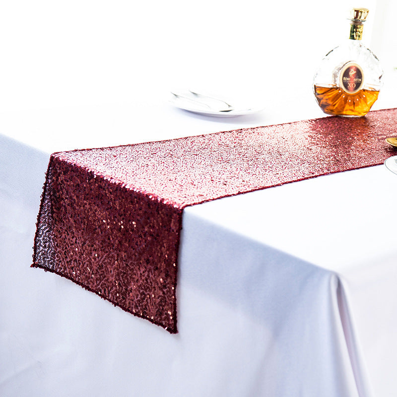 Gypsophila Embroidered Sequined Table Runner