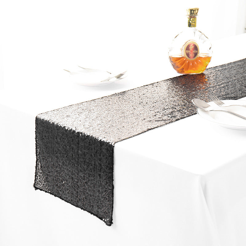 Gypsophila Embroidered Sequined Table Runner