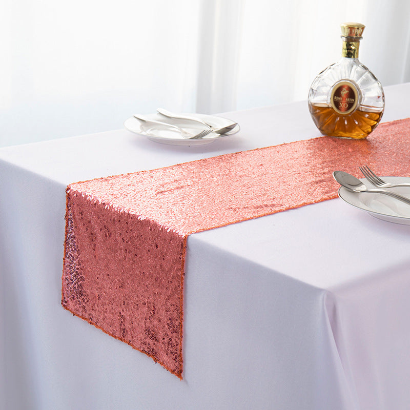 Gypsophila Embroidered Sequined Table Runner