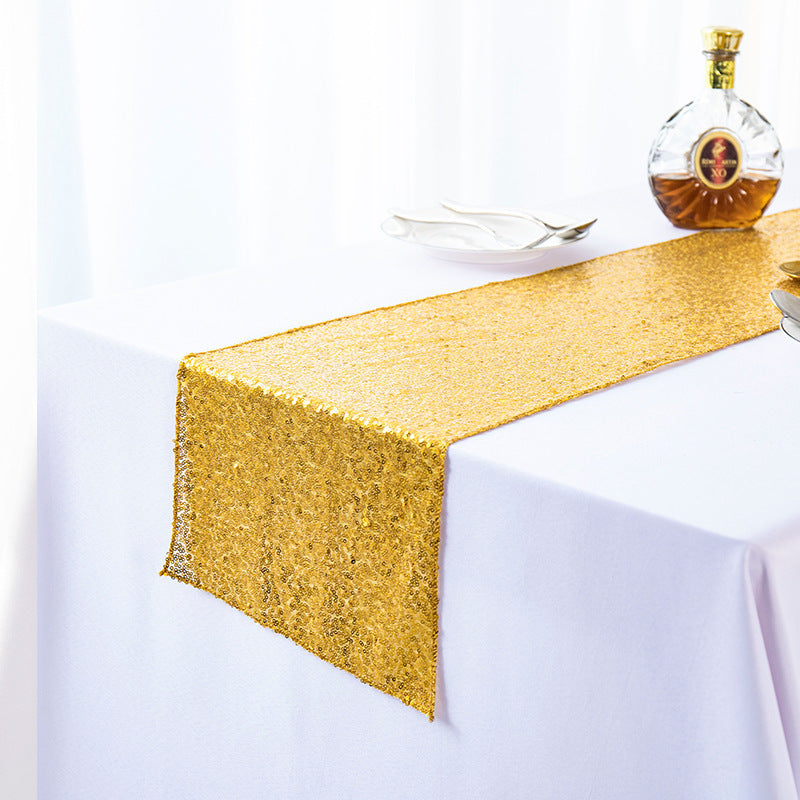 Gypsophila Embroidered Sequined Table Runner