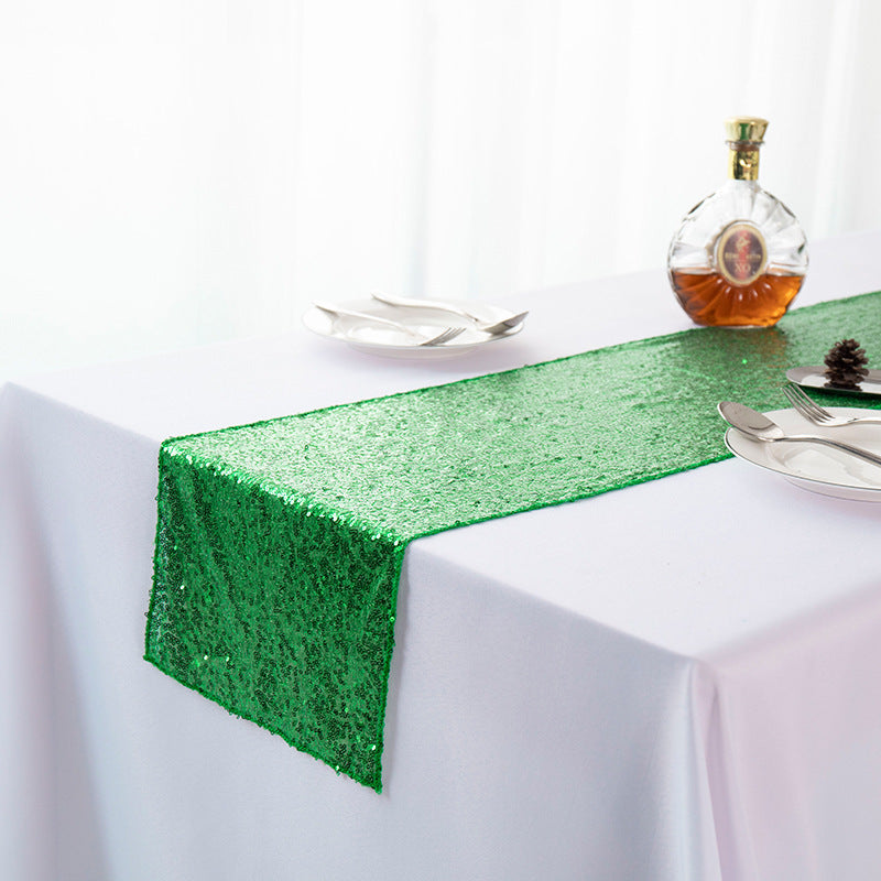 Gypsophila Embroidered Sequined Table Runner