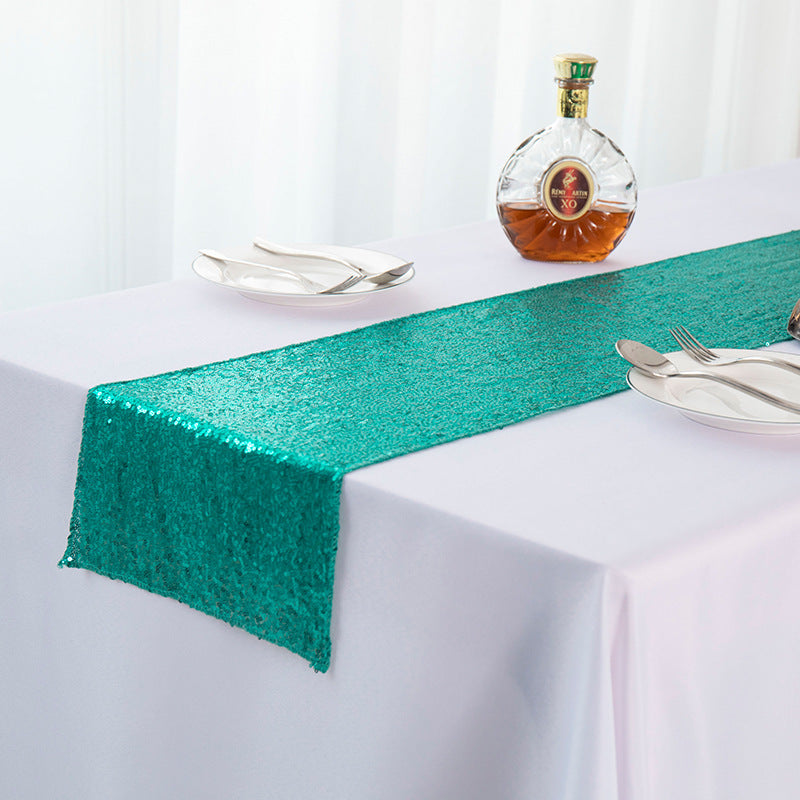 Gypsophila Embroidered Sequined Table Runner