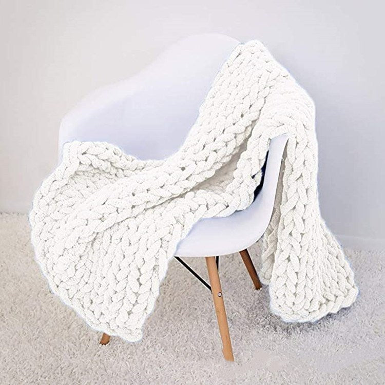 Chenille thick thread blanket handmade blanket