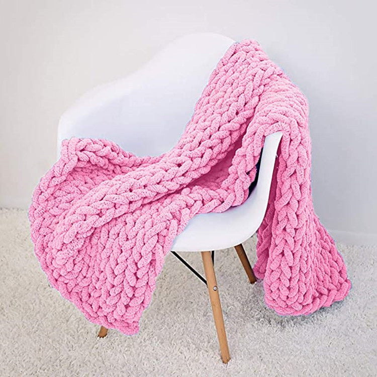 Chenille thick thread blanket handmade blanket